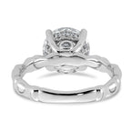 Round Lab-Grown Diamond Engagement Ring in 14K White Gold (3 1/5 ct. tw.), Size 7 - Sophia Jewelers