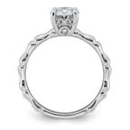 Bezel Oval Lab-Grown Diamond Engagement Ring in 14K White Gold (1 5/8 ct. tw.), Size 7 - Sophia Jewelers