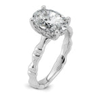 Oval Lab-Grown Diamond Engagement Ring in 14K White Gold (2 5/8 ct. tw.), Size 7 - Sophia Jewelers
