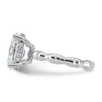 Oval Lab-Grown Diamond Engagement Ring in 14K White Gold (3 1/5 ct. tw.), Size 7 - Sophia Jewelers