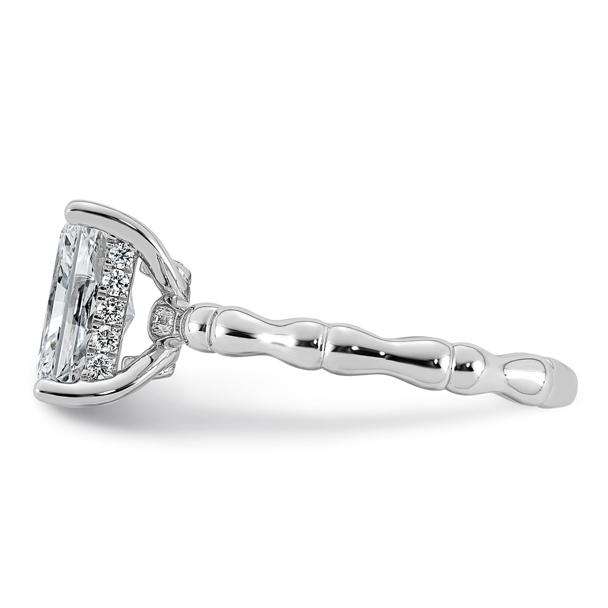 Emerald-Cut Lab-Grown Diamond Engagement Ring in 14K White Gold (2 1/8 ct. tw.), Size 7 Secondary image