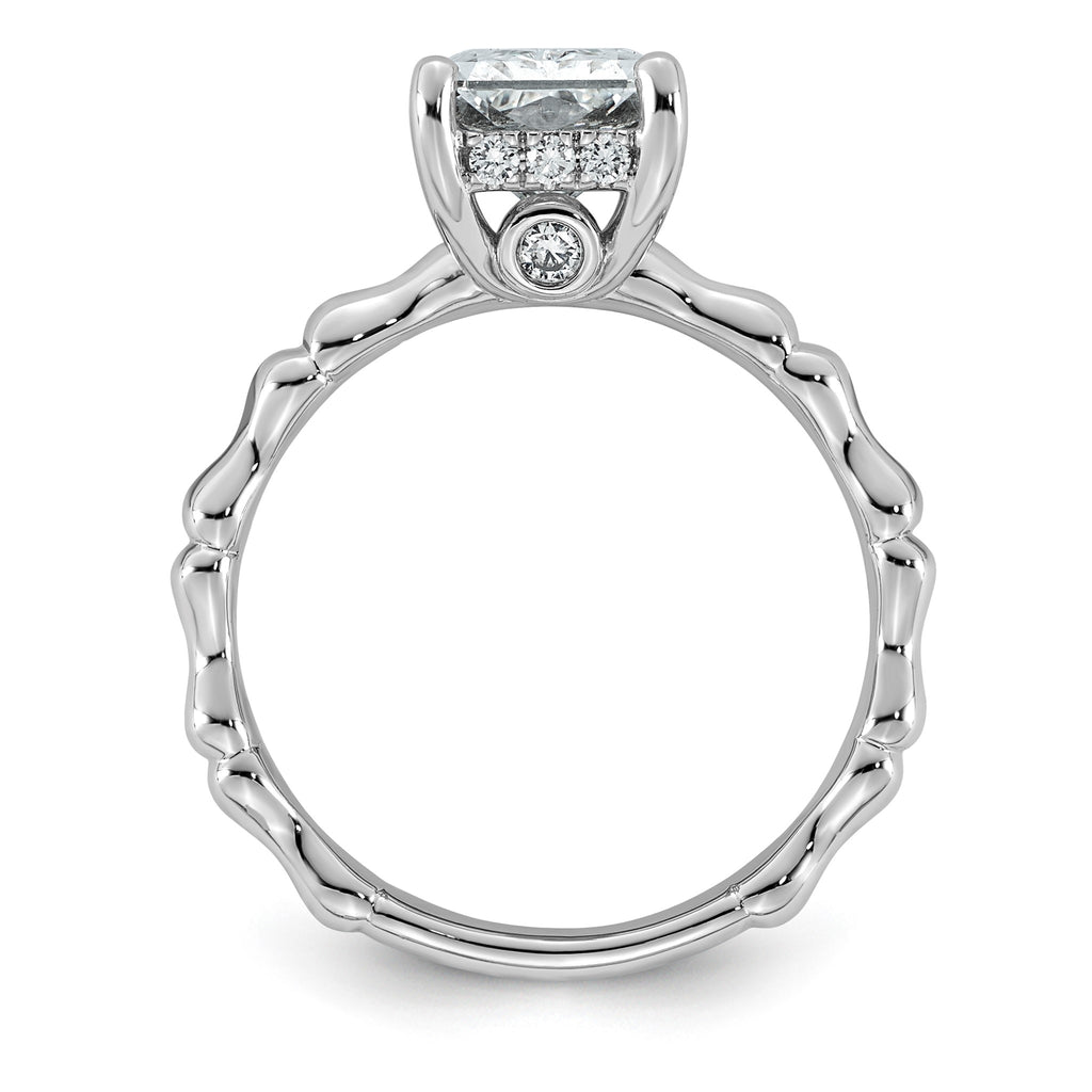 Cert Radiant Emerald-Cut Lab-Grown Diamond Engagement Ring in 14K White Gold (2 3/4 ct. tw.), Size 7 - Sophia Jewelers