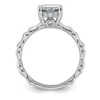 Cert Radiant Emerald-Cut Lab-Grown Diamond Engagement Ring in 14K White Gold (2 3/4 ct. tw.), Size 7 - Sophia Jewelers