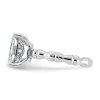 Cert Radiant Emerald-Cut Lab-Grown Diamond Engagement Ring in 14K White Gold (2 3/4 ct. tw.), Size 7 - Sophia Jewelers