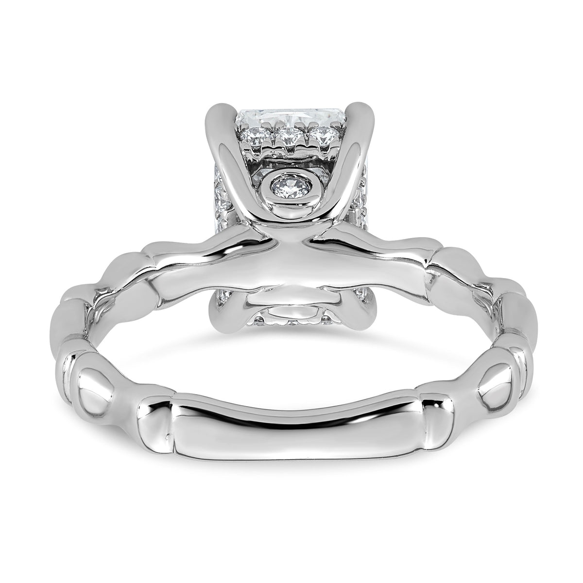 Cert Radiant Emerald-Cut Lab-Grown Diamond Engagement Ring in 14K White Gold (2 3/4 ct. tw.), Size 7 - Sophia Jewelers