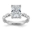 Cert Radiant Emerald-Cut Lab-Grown Diamond Engagement Ring in 14K White Gold (2 3/4 ct. tw.), Size 7 - Sophia Jewelers