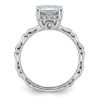 Emerald-Cut Lab-Grown Diamond Engagement Ring in 14K White Gold (3 1/5 ct. tw.), Size 7 - Sophia Jewelers