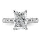 Emerald-Cut Lab-Grown Diamond Engagement Ring in 14K White Gold (3 1/5 ct. tw.), Size 7 - Sophia Jewelers