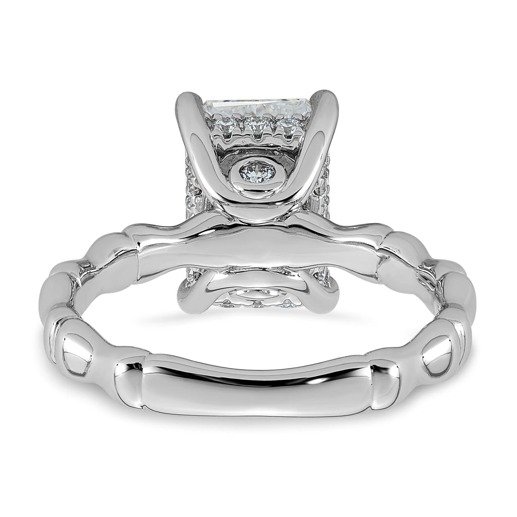 Emerald-Cut Lab-Grown Diamond Engagement Ring in 14K White Gold (3 1/5 ct. tw.), Size 7 - Sophia Jewelers