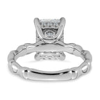 Emerald-Cut Lab-Grown Diamond Engagement Ring in 14K White Gold (3 1/5 ct. tw.), Size 7 - Sophia Jewelers