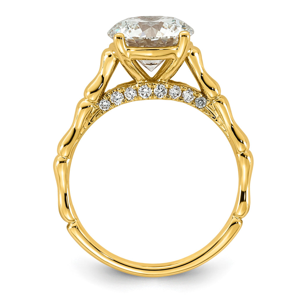 Round Lab-Grown Diamond Engagement Ring in 14K Yellow Gold (2 5/8 ct. tw.), Size 7 - Sophia Jewelers