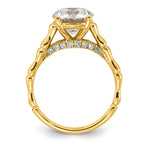 Round Lab-Grown Diamond Engagement Ring in 14K Yellow Gold (2 5/8 ct. tw.), Size 7 - Sophia Jewelers