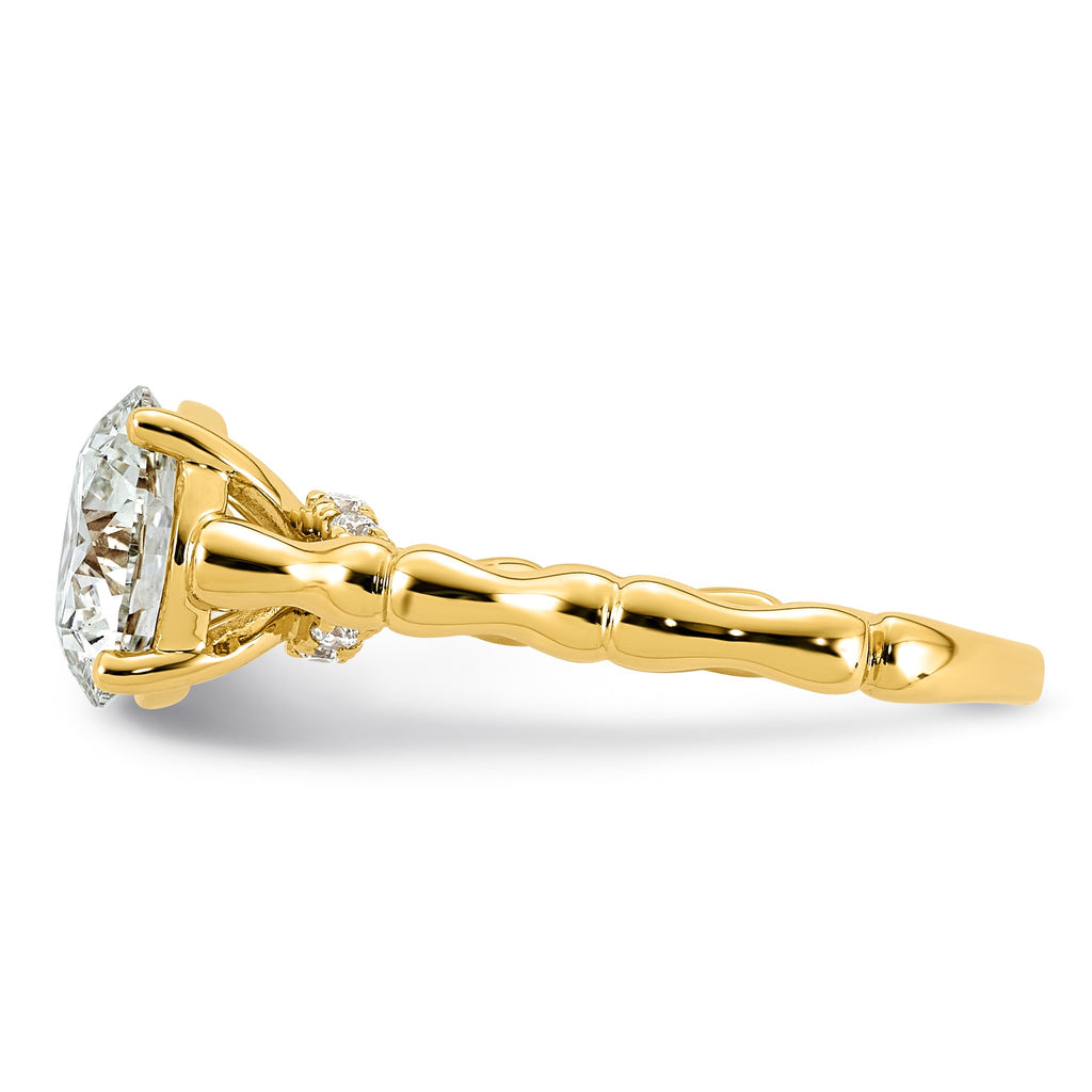 Round Lab-Grown Diamond Engagement Ring in 14K Yellow Gold (2 5/8 ct. tw.), Size 7 - Sophia Jewelers