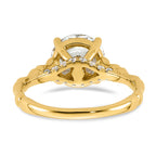 Round Lab-Grown Diamond Engagement Ring in 14K Yellow Gold (2 5/8 ct. tw.), Size 7 - Sophia Jewelers