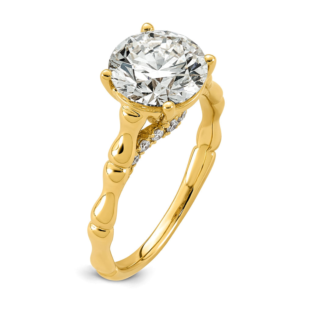 Round Lab-Grown Diamond Engagement Ring in 14K Yellow Gold (2 5/8 ct. tw.), Size 7 - Sophia Jewelers