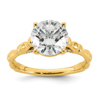 Round Lab-Grown Diamond Engagement Ring in 14K Yellow Gold (2 5/8 ct. tw.), Size 7 - Sophia Jewelers