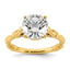 Round Lab-Grown Diamond Engagement Ring in 14K Yellow Gold (2 5/8 ct. tw.), Size 7 - Sophia Jewelers