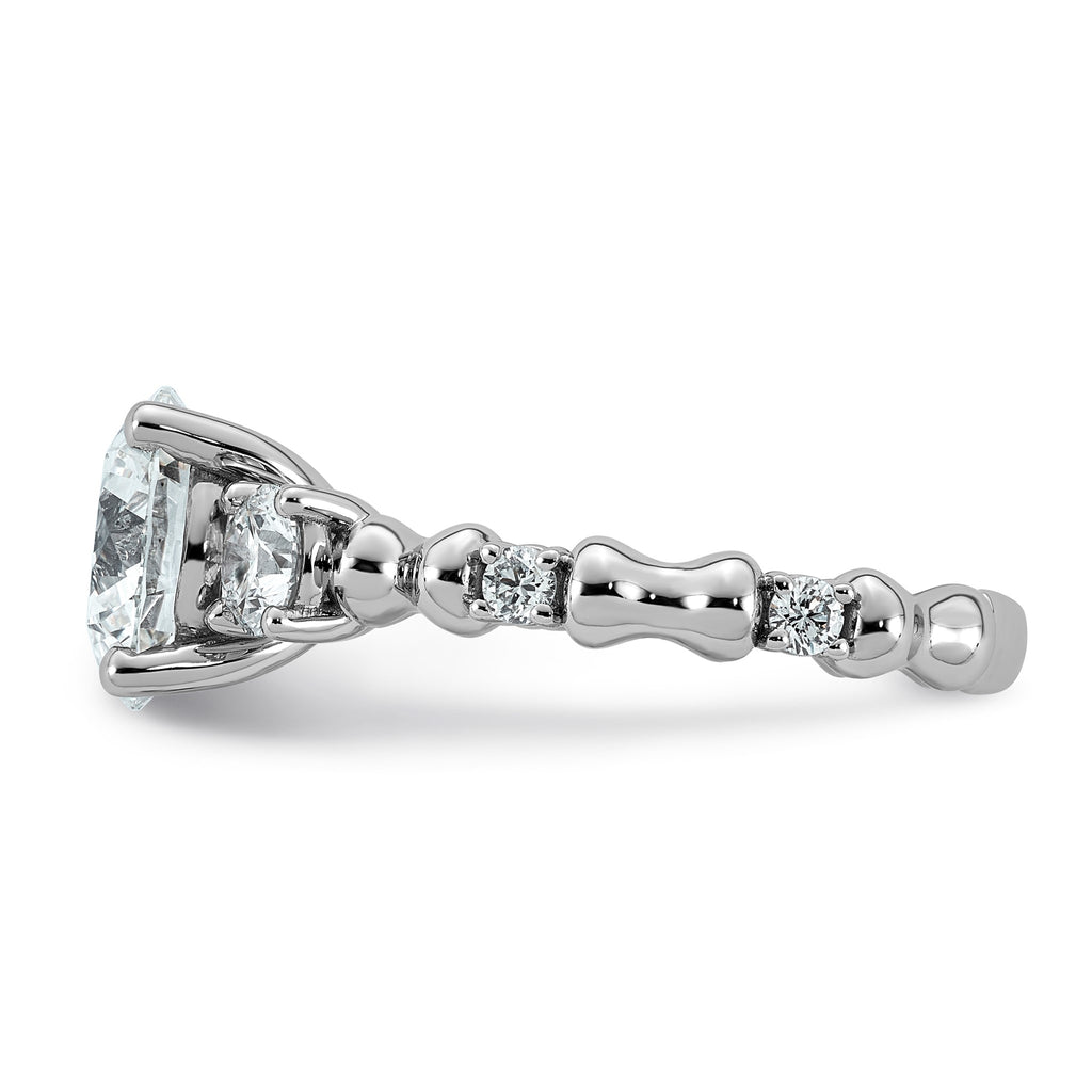 Round Lab-Grown Diamond Engagement Ring in 14K White Gold (3 1/6 ct. tw.), Size 7 - Sophia Jewelers