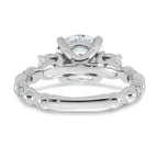 Round Lab-Grown Diamond Engagement Ring in 14K White Gold (3 1/6 ct. tw.), Size 7 - Sophia Jewelers