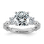 Round Lab-Grown Diamond Engagement Ring in 14K White Gold (3 1/6 ct. tw.), Size 7 - Sophia Jewelers