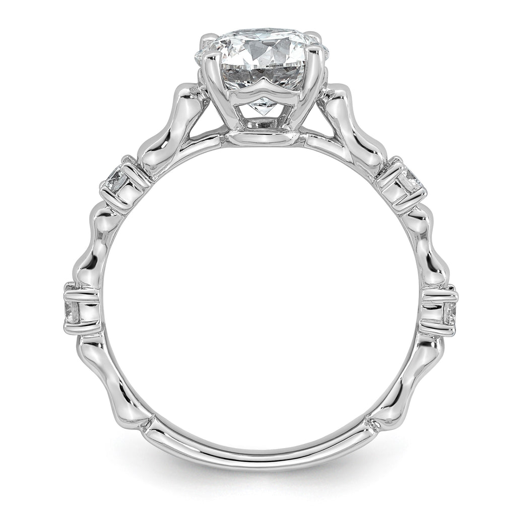 Round Lab-Grown Diamond Engagement Ring in 14K White Gold (1 5/8 ct. tw., VS+ F+), Size 7 - Sophia Jewelers