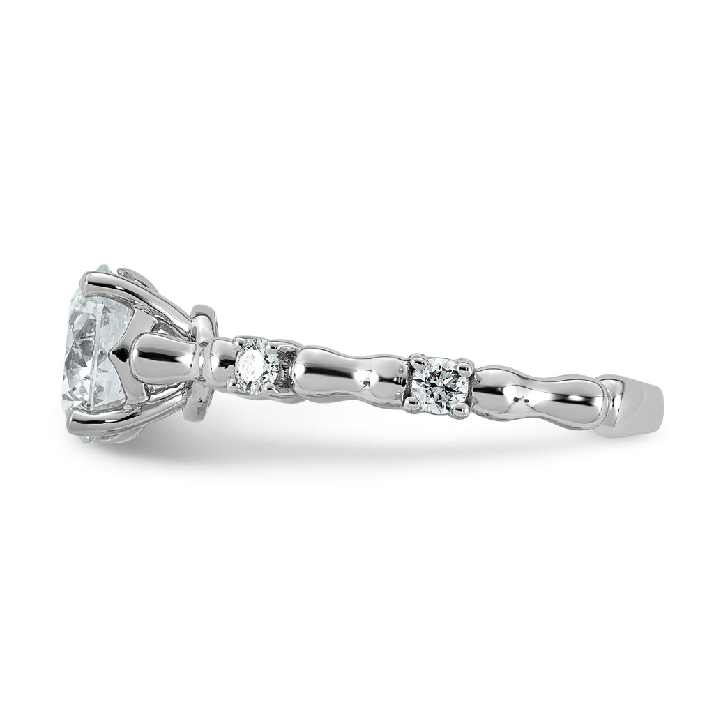 Round Lab-Grown Diamond Engagement Ring in 14K White Gold (1 5/8 ct. tw., VS+ F+), Size 7 - Sophia Jewelers