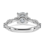 Round Lab-Grown Diamond Engagement Ring in 14K White Gold (1 5/8 ct. tw., VS+ F+), Size 7 - Sophia Jewelers