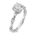 Round Lab-Grown Diamond Engagement Ring in 14K White Gold (1 5/8 ct. tw., VS+ F+), Size 7 - Sophia Jewelers