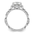Round Lab-Grown Diamond Engagement Ring in 14K White Gold (2 1/6 ct. tw.), Size 7 - Sophia Jewelers