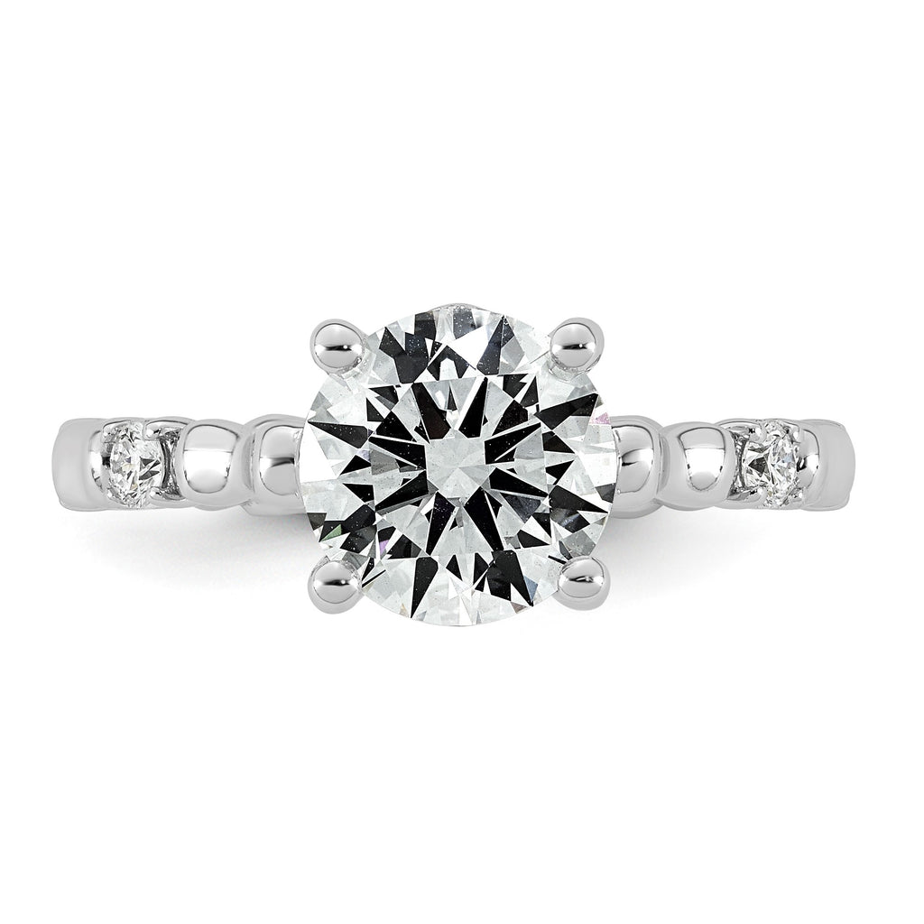 Round Lab-Grown Diamond Engagement Ring in 14K White Gold (2 1/6 ct. tw.), Size 7 - Sophia Jewelers