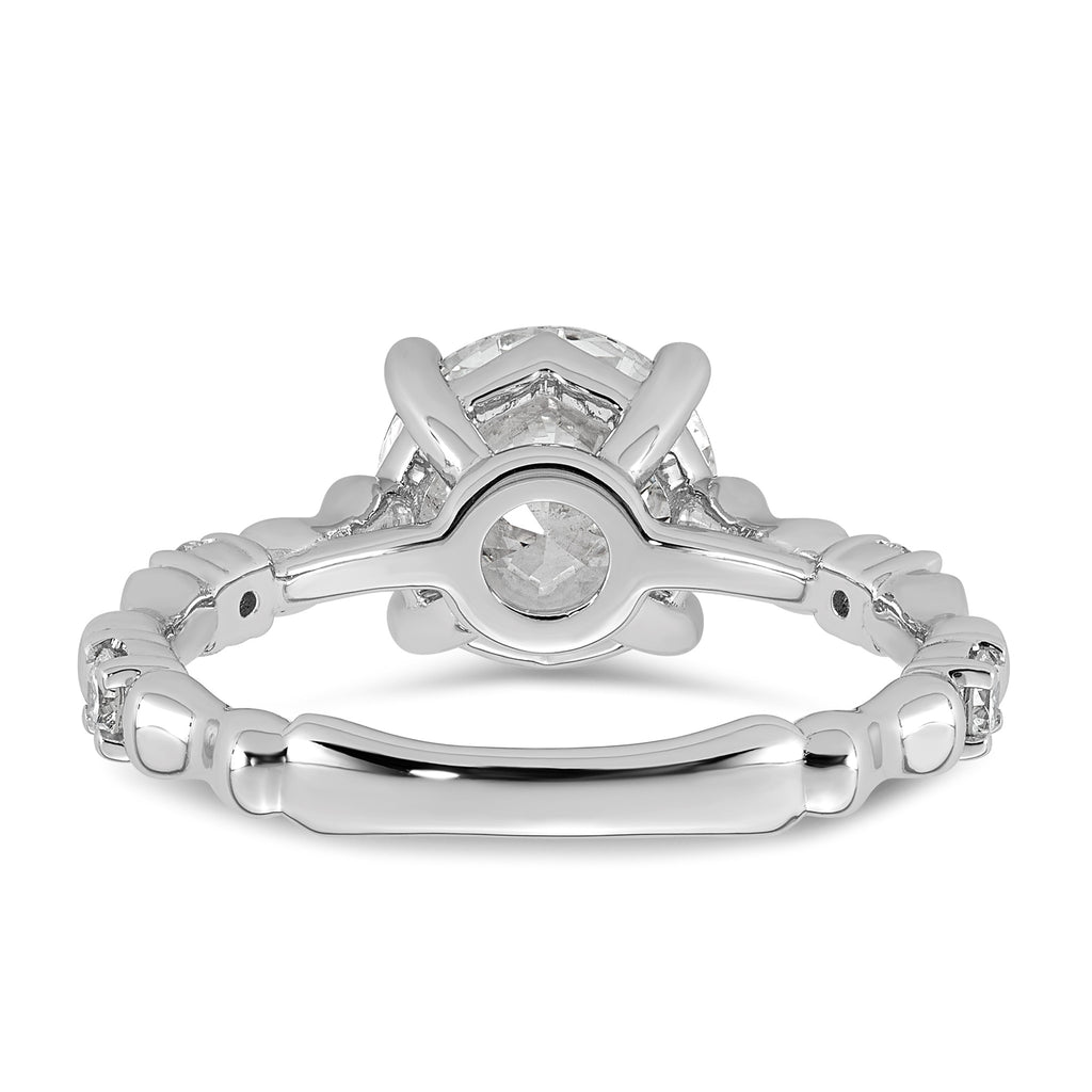 Round Lab-Grown Diamond Engagement Ring in 14K White Gold (2 1/6 ct. tw.), Size 7 - Sophia Jewelers