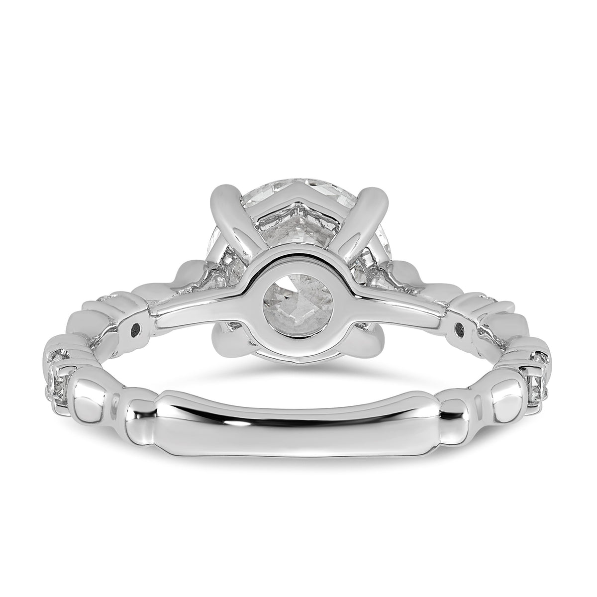 Round Lab-Grown Diamond Engagement Ring in 14K White Gold (2 1/6 ct. tw.), Size 7 - Sophia Jewelers