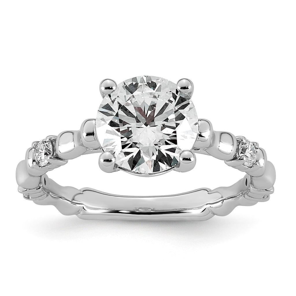 Round Lab-Grown Diamond Engagement Ring in 14K White Gold (2 1/6 ct. tw.), Size 7 - Sophia Jewelers