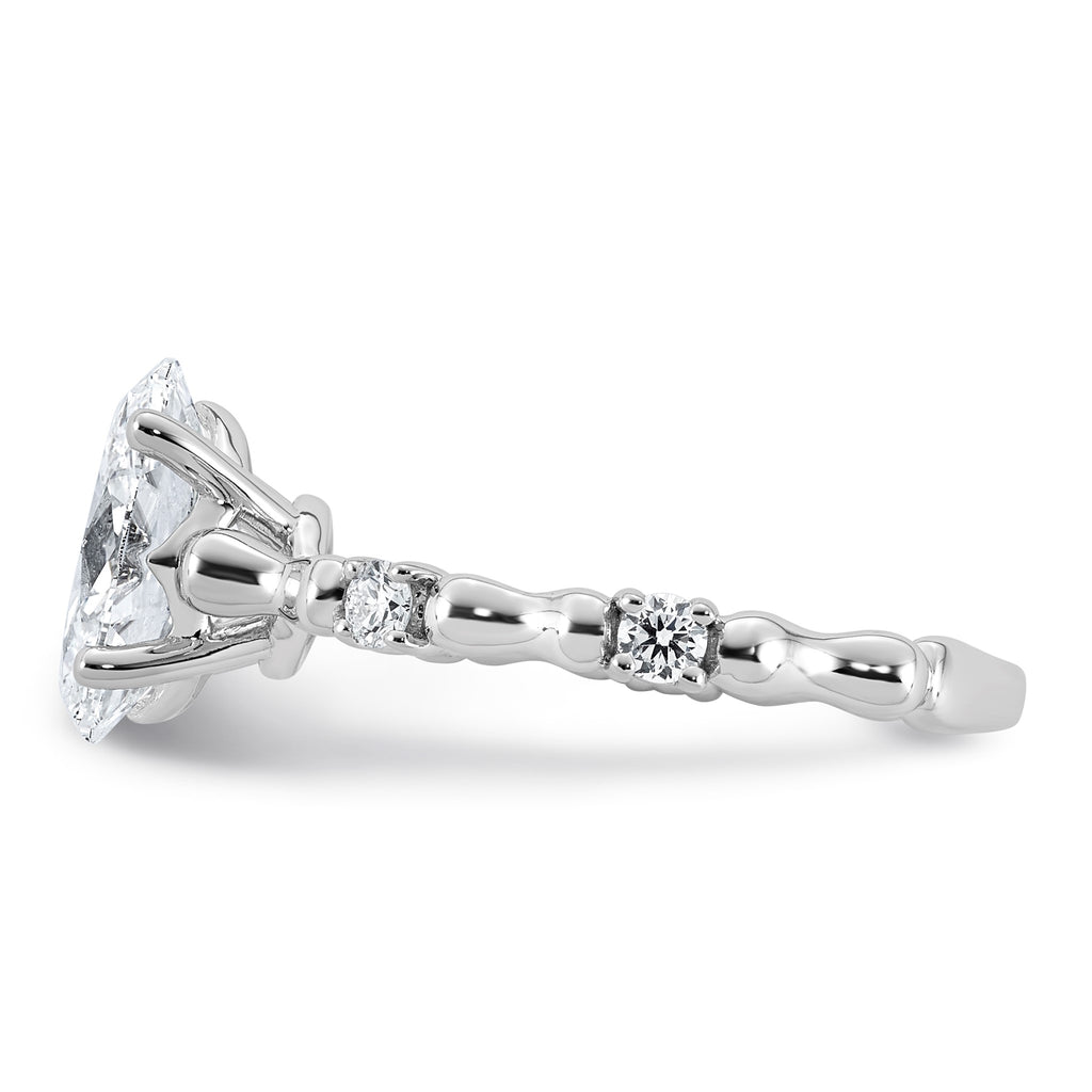Oval Lab-Grown Diamond Engagement Ring in 14K White Gold (2 1/6 ct. tw.), Size 7 - Sophia Jewelers