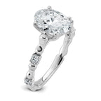 Oval Lab-Grown Diamond Engagement Ring in 14K White Gold (2 1/6 ct. tw.), Size 7 - Sophia Jewelers