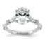 Oval Lab-Grown Diamond Engagement Ring in 14K White Gold (2 1/6 ct. tw.), Size 7 - Sophia Jewelers