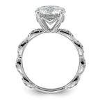 Comp Round Lab-Grown Diamond Engagement Ring in 14K White Gold (3 1/2 ct. tw., VS+ F+), Size 7 - Sophia Jewelers