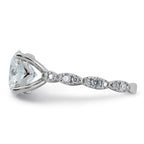 Comp Round Lab-Grown Diamond Engagement Ring in 14K White Gold (3 1/2 ct. tw., VS+ F+), Size 7 - Sophia Jewelers