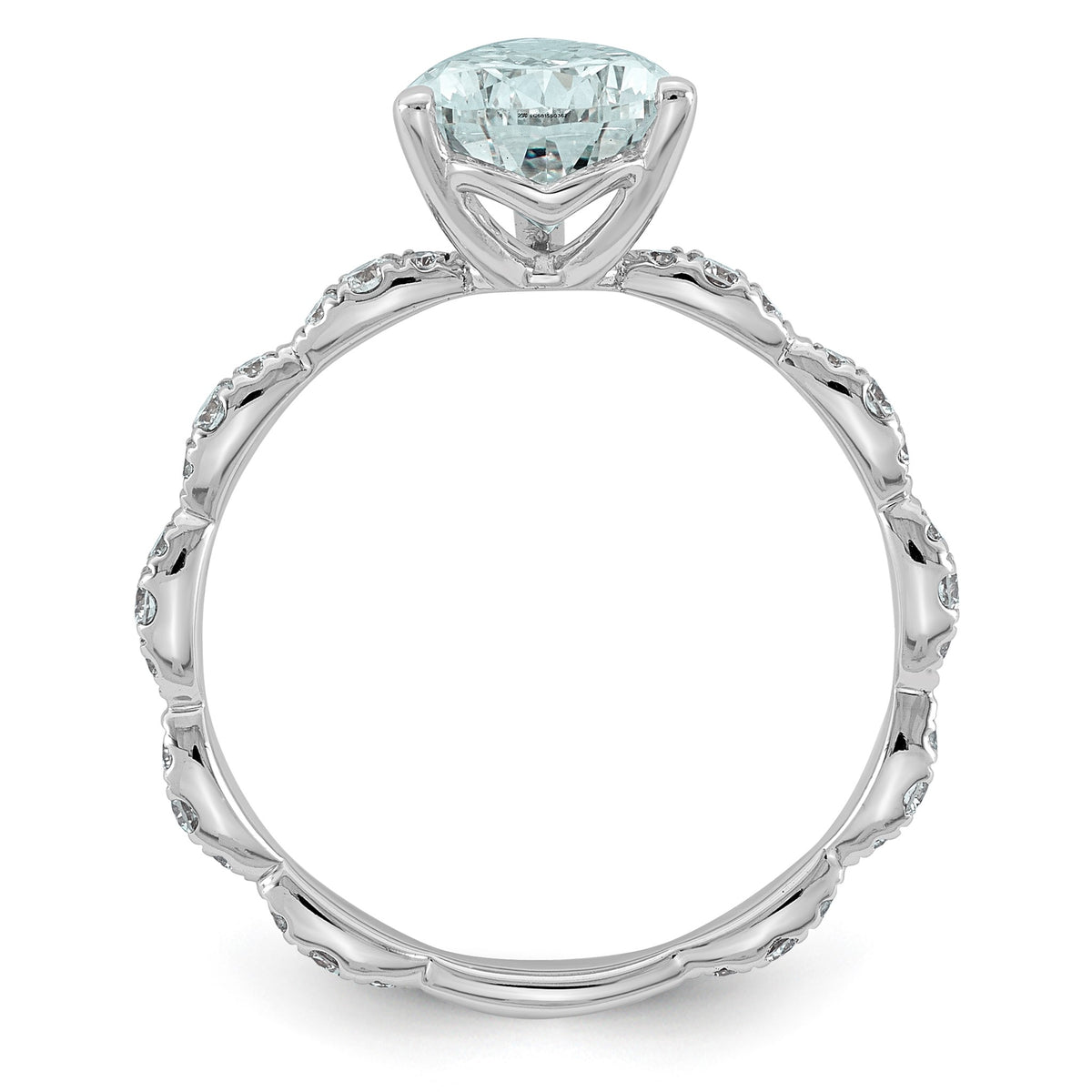Pear Lab-Grown Diamond Engagement Ring in 14K White Gold (2 1/3 ct. tw.), Size 7 - Sophia Jewelers