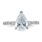 Pear Lab-Grown Diamond Engagement Ring in 14K White Gold (2 1/3 ct. tw.), Size 7 - Sophia Jewelers