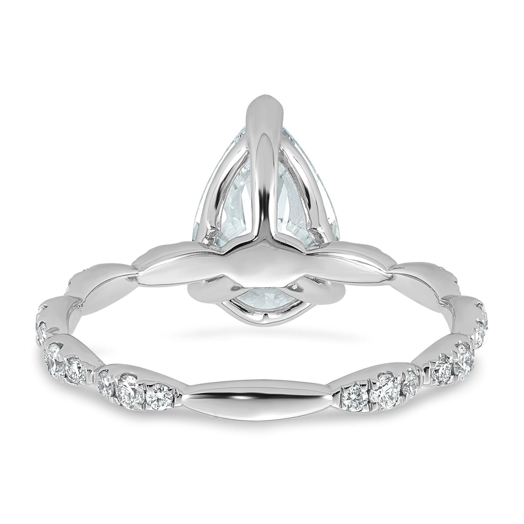 Pear Lab-Grown Diamond Engagement Ring in 14K White Gold (2 1/3 ct. tw.), Size 7 - Sophia Jewelers