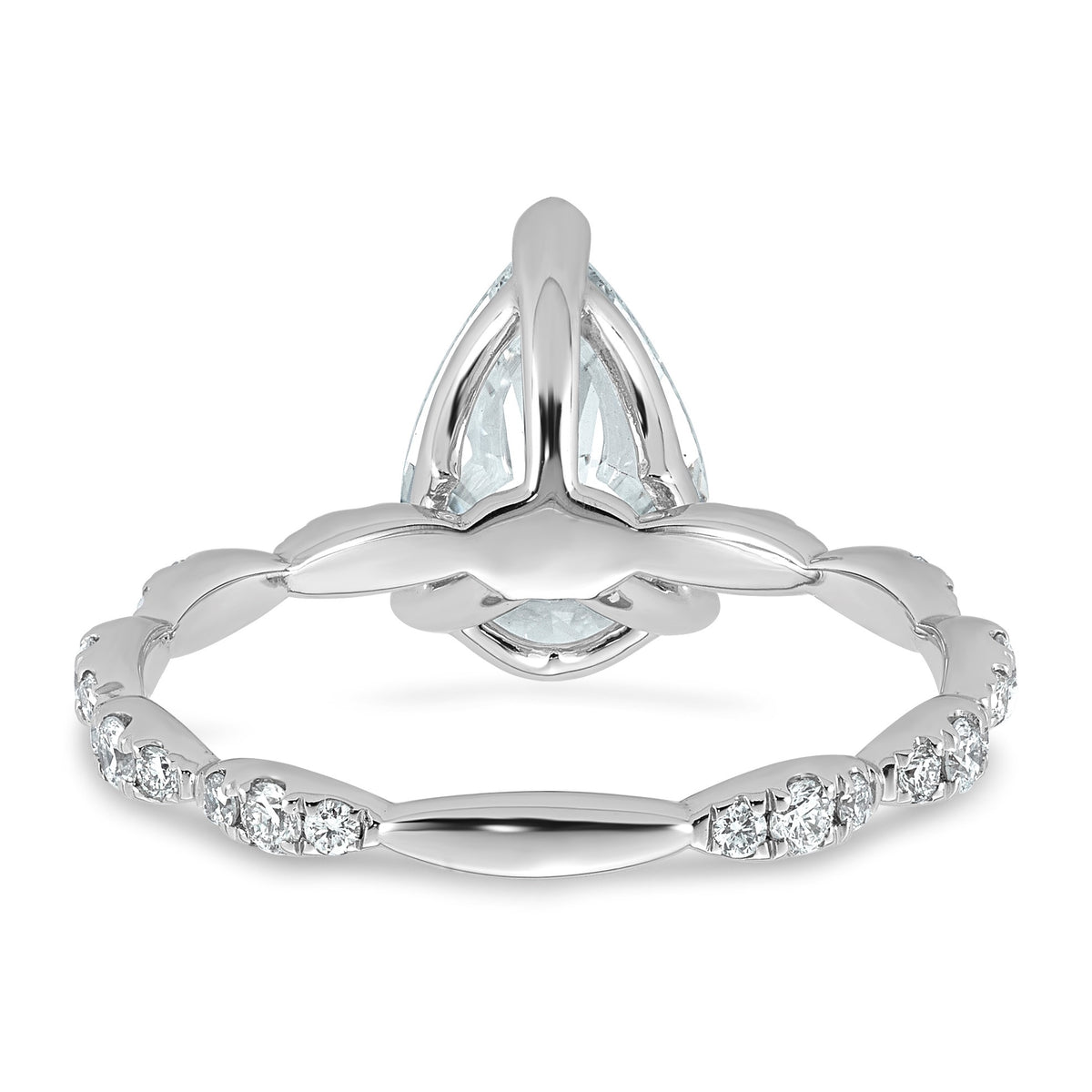 Pear Lab-Grown Diamond Engagement Ring in 14K White Gold (2 1/3 ct. tw.), Size 7 - Sophia Jewelers