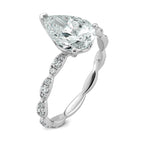 Pear Lab-Grown Diamond Engagement Ring in 14K White Gold (2 1/3 ct. tw.), Size 7 - Sophia Jewelers