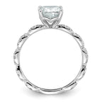Cushion Lab-Grown Diamond Engagement Ring in 14K White Gold (1 7/8 ct. tw.), Size 7 - Sophia Jewelers