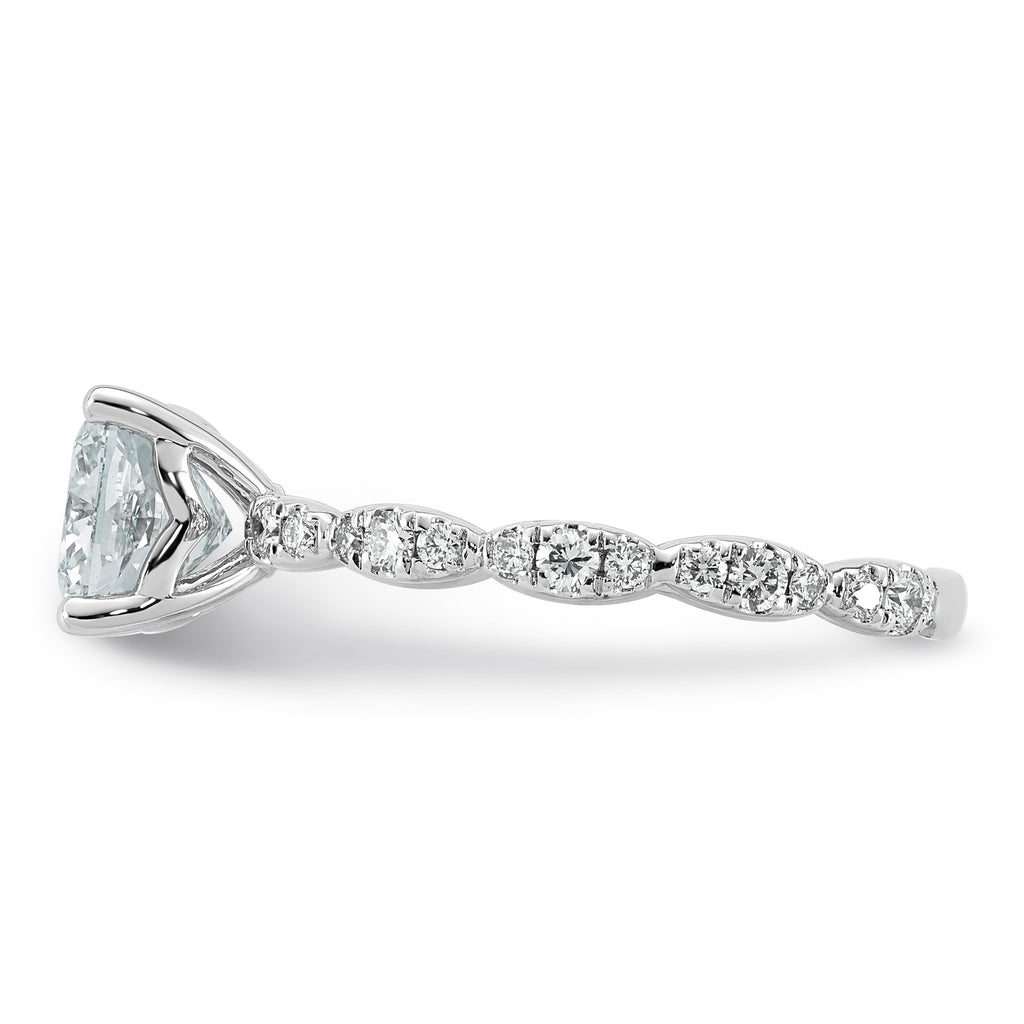 Cushion Lab-Grown Diamond Engagement Ring in 14K White Gold (1 7/8 ct. tw.), Size 7 - Sophia Jewelers