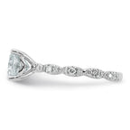 Cushion Lab-Grown Diamond Engagement Ring in 14K White Gold (1 7/8 ct. tw.), Size 7 - Sophia Jewelers