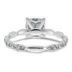 Cushion Lab-Grown Diamond Engagement Ring in 14K White Gold (1 7/8 ct. tw.), Size 7 - Sophia Jewelers