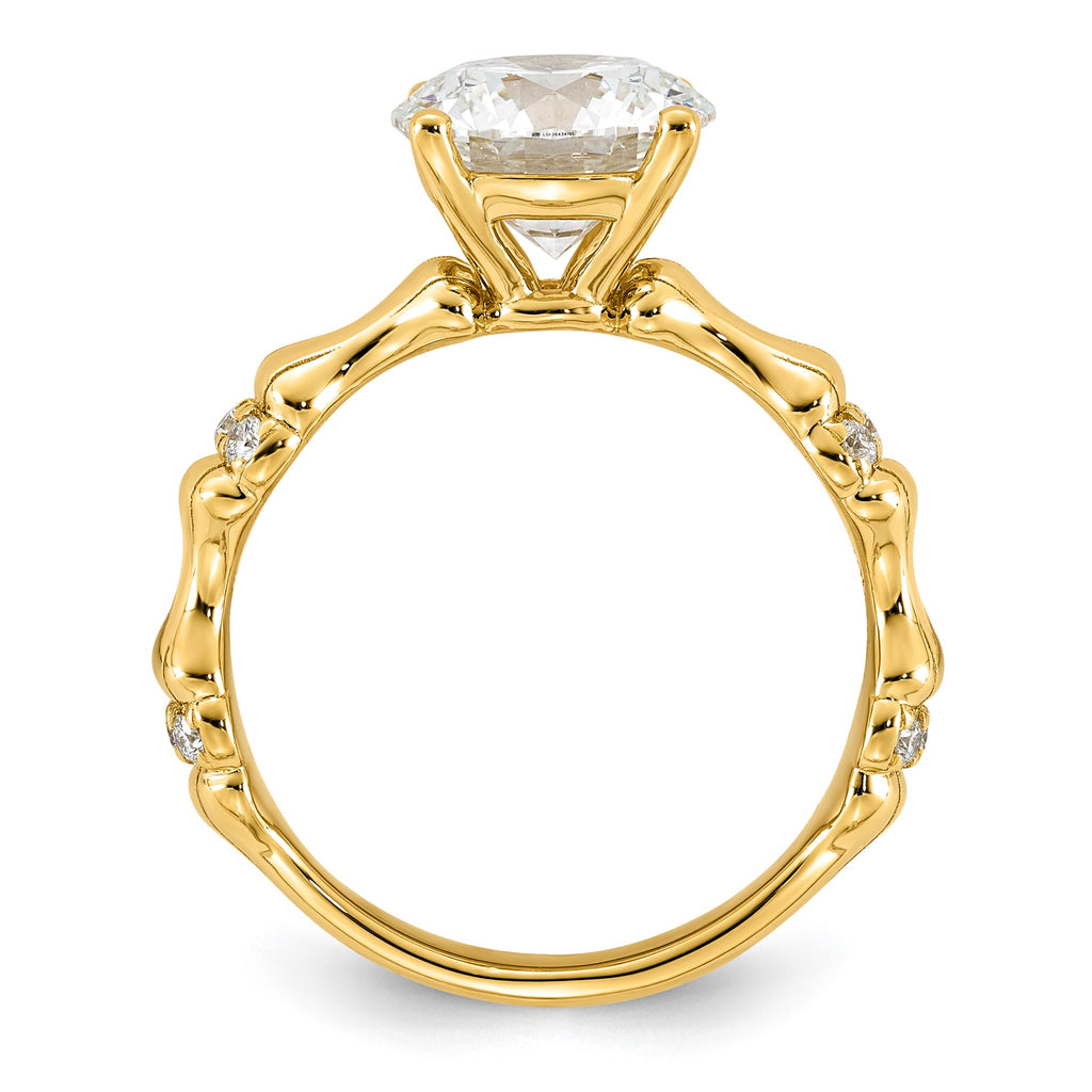 Certified Round Lab-Grown Diamond Engagement Ring in 14K Yellow Gold (2 5/8 ct. tw.), Size 7 - Sophia Jewelers