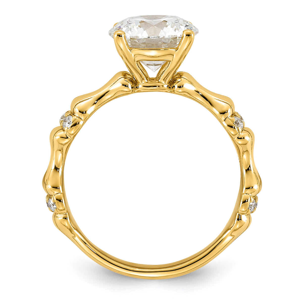 Certified Round Lab-Grown Diamond Engagement Ring in 14K Yellow Gold (2 5/8 ct. tw.), Size 7 - Sophia Jewelers