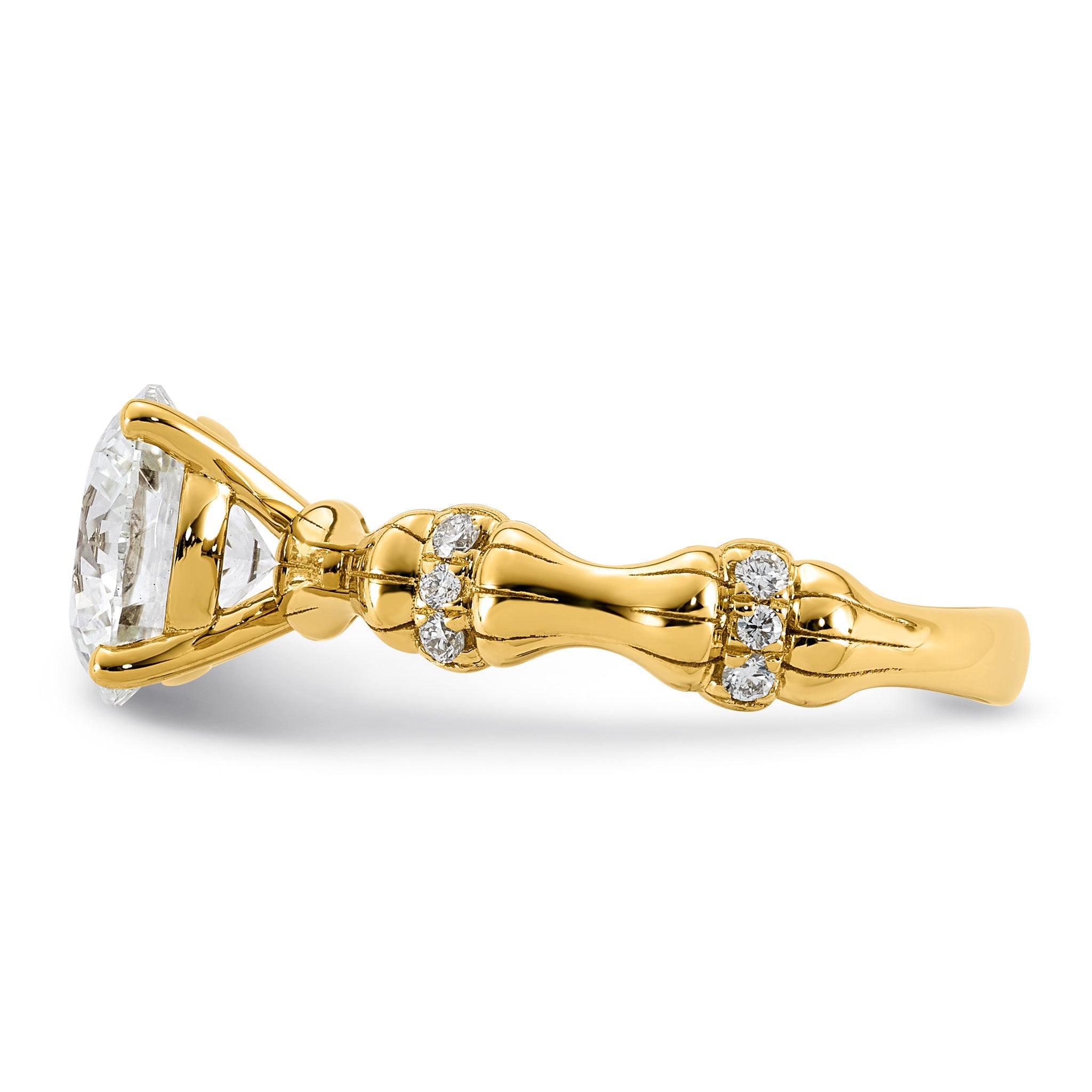 Certified Round Lab-Grown Diamond Engagement Ring in 14K Yellow Gold (2 5/8 ct. tw.), Size 7 Secondary image